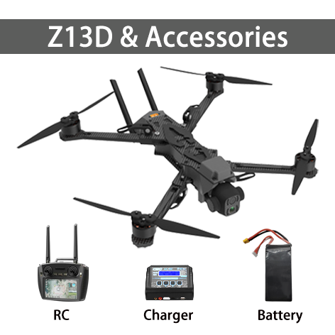 Z13D  Foldable Tactical Drone ?? AI-Guided, 8kg Payload, Long-Range, High-Speed, Anti-Jamming, Reconnaissance-Strike Integration